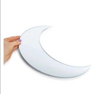 NEW Large Moon Mirror Crescent Silver 13.75x10